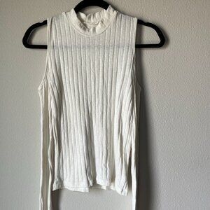 American Eagle White Cold Shoulder Long Sleeve - Size M